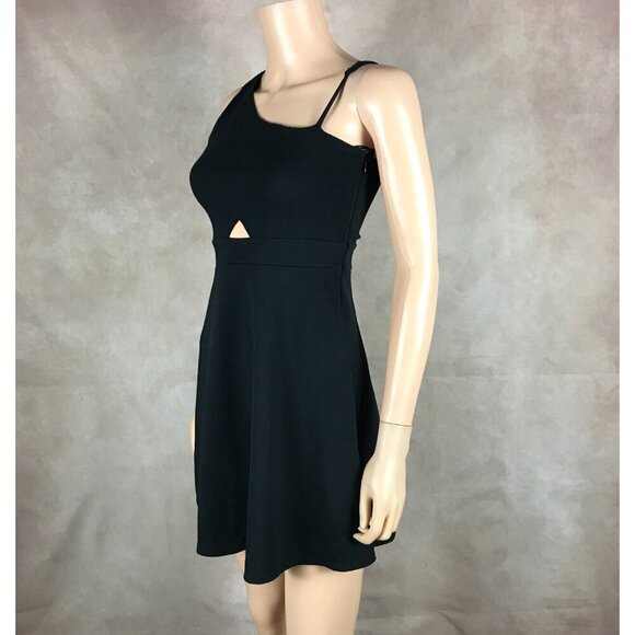 Material Girl Black One-Shoulder Fit and Flare Mini Dress NWT SMALL - Picture 5 of 7